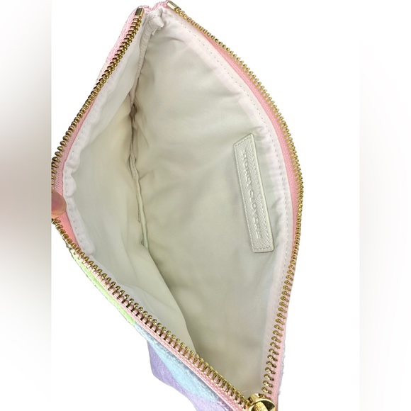 NWT Stoney Clover Lane Rainbow Terry Flat Pouch